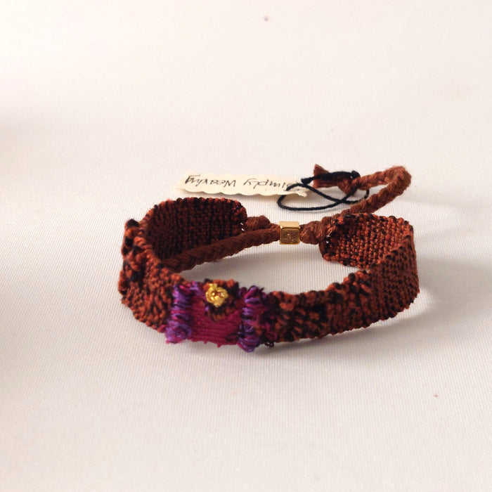 Bracelets with sequins and embroideries