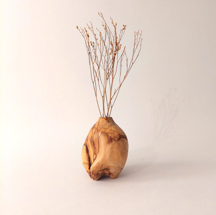 Olive Wood Vases / Candle Holders