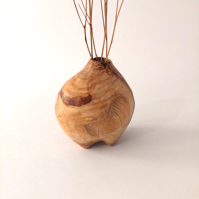Olive Wood Vases / Candle Holders