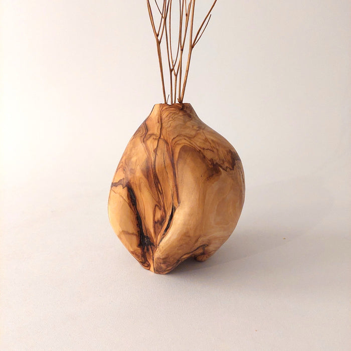 Olive Wood Vases / Candle Holders
