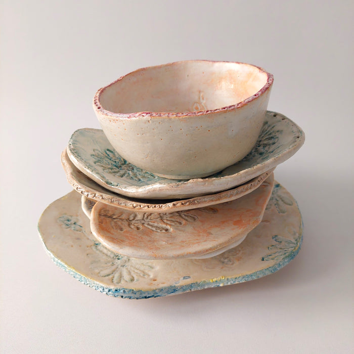 Ceramic Bowl in pastel orange