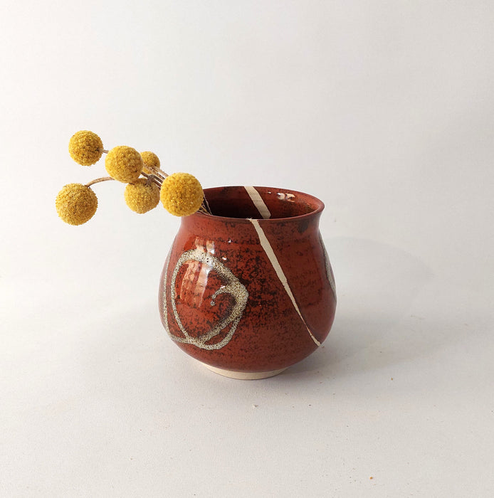 Small terracotta vase