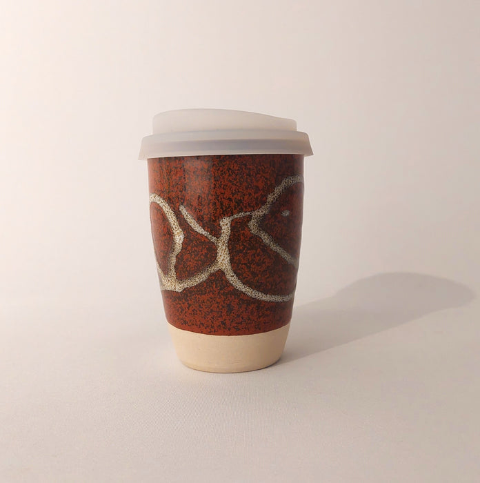 Travel Cups with swirls pattern