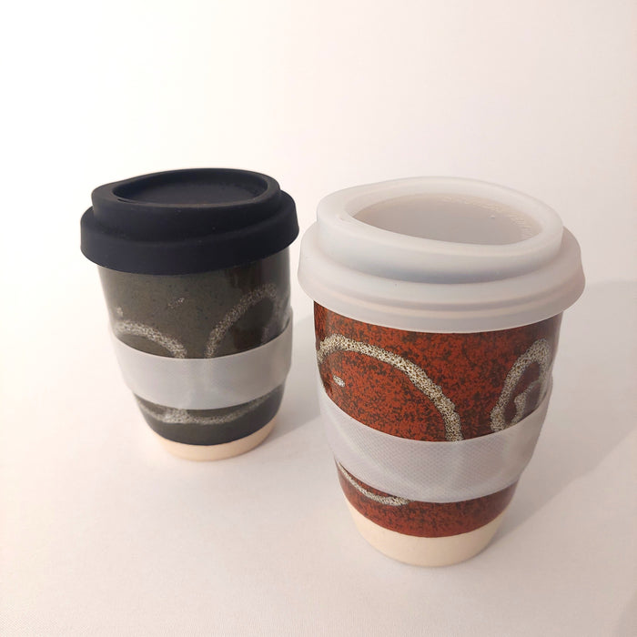Travel Cups with swirls pattern