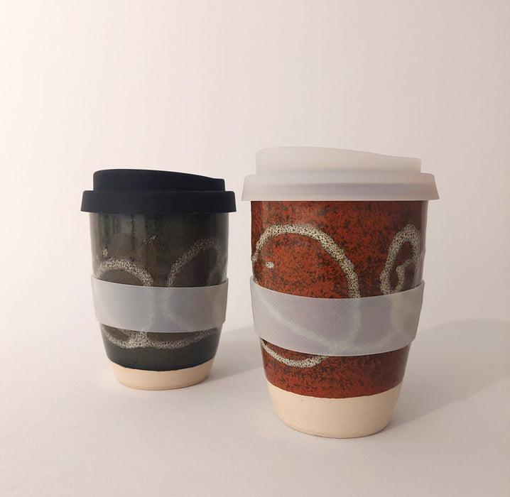 Travel Cups with swirls pattern