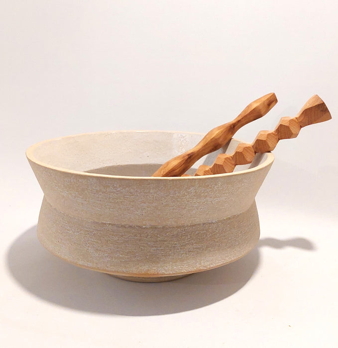 White ceramic salad bowl