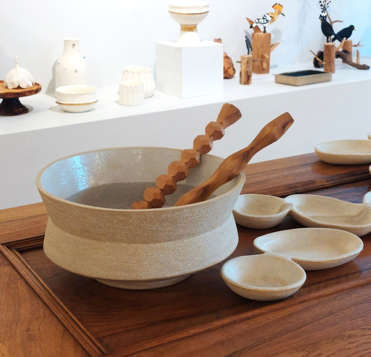 White ceramic salad bowl