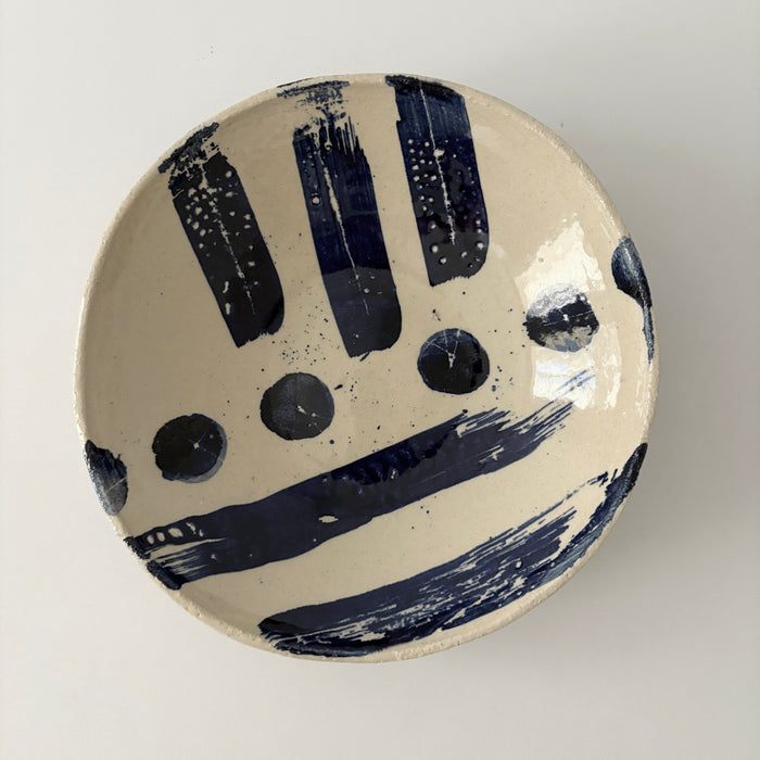 Shiny True Greek Blue medium sized bowl