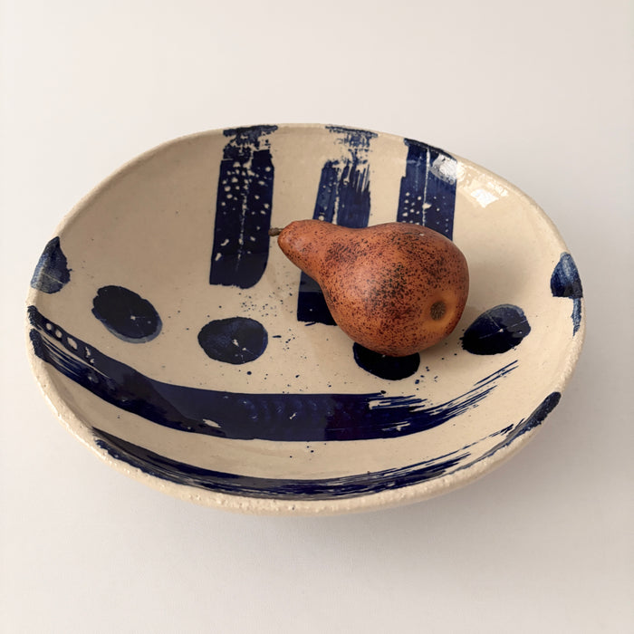 Shiny True Greek Blue medium sized bowl