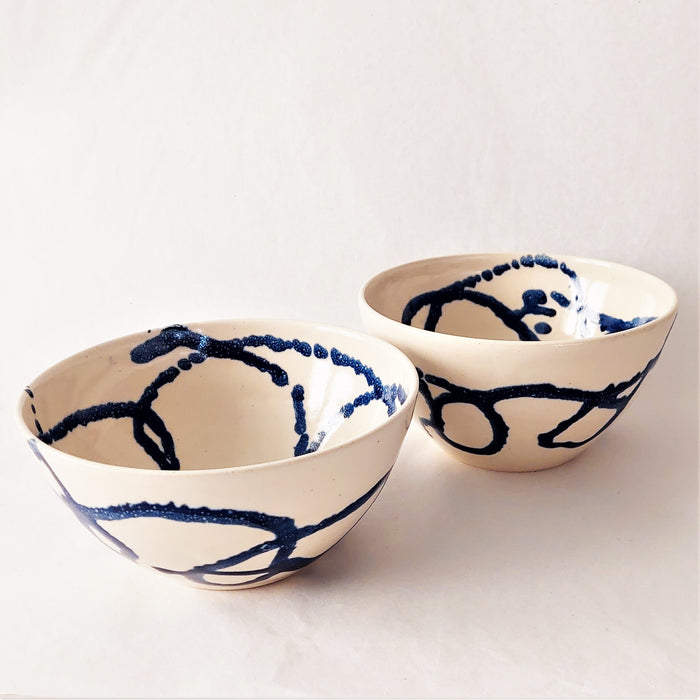 Cereal Bowls with Swirls