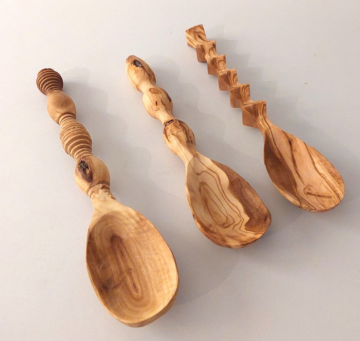 Olive Wood Serving Spoons / Medium