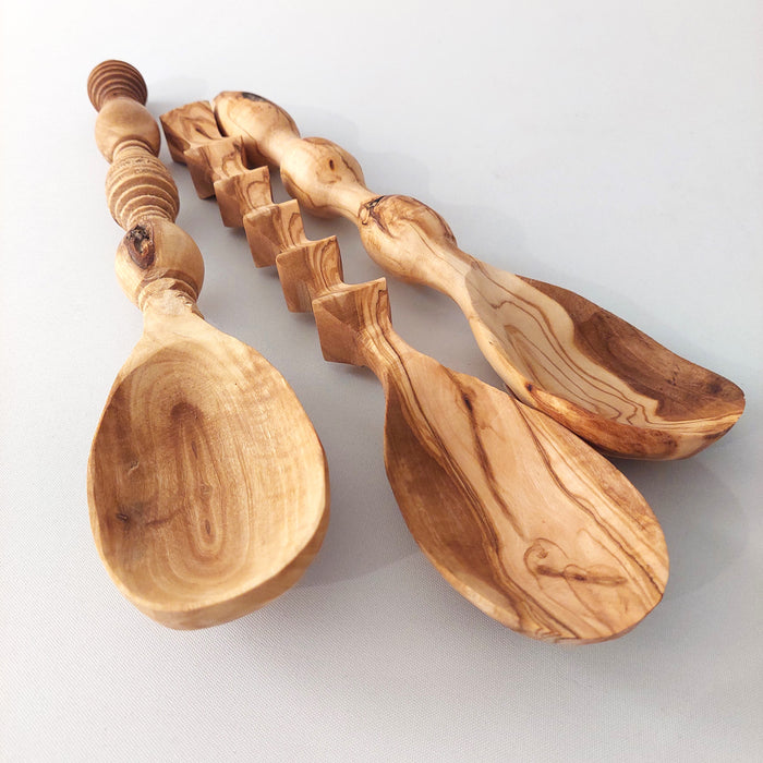 Olive Wood Serving Spoons / Medium