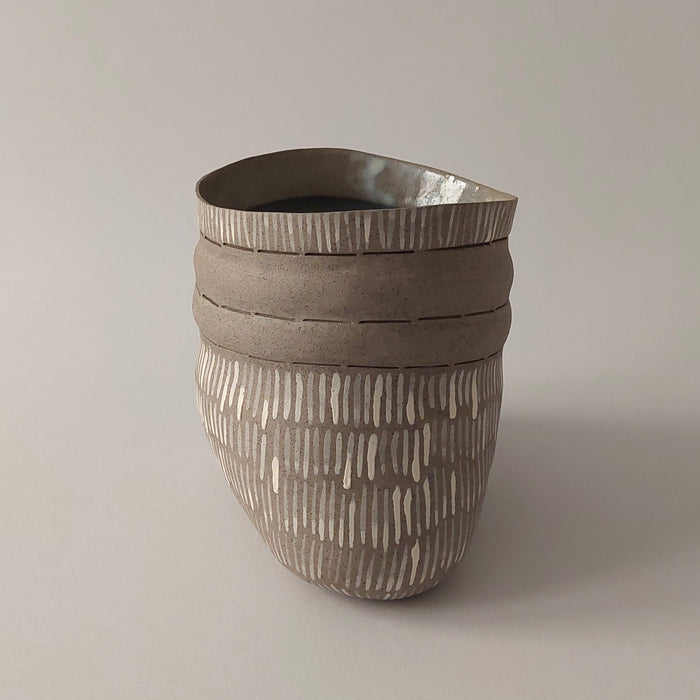 Ceramic "Baskets" in Grey