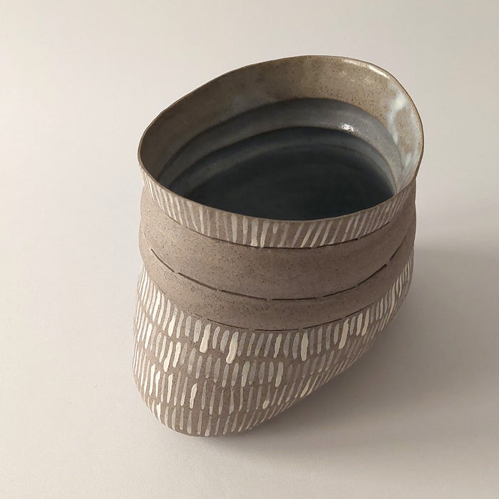 Ceramic "Baskets" in Grey