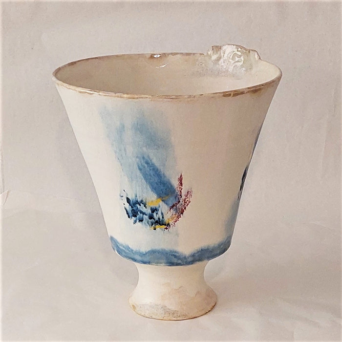 Ceramic Vase in blue hues