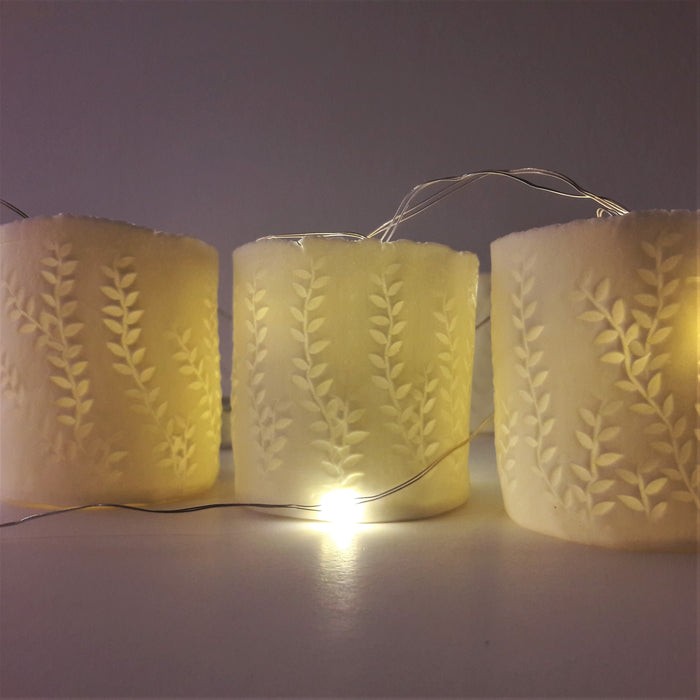 Tea-light Porcelain Holders / Floral pattern
